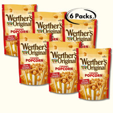 Werther's Original Classic Snack Caramel Popcorn 5.29 Oz Bag (PACK OF 6)