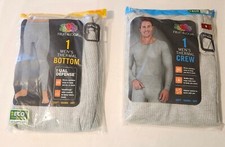Fruit of the Loom Men's Medium Thermal Underwear Long Johns Gray Top And Pants