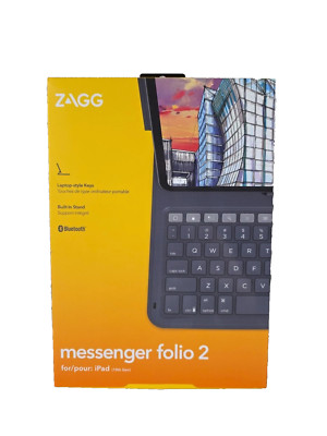 ZAGG Messenger Folio 2 Bluetooth Keyboard Case for iPad 10th, iPad A16 USED
