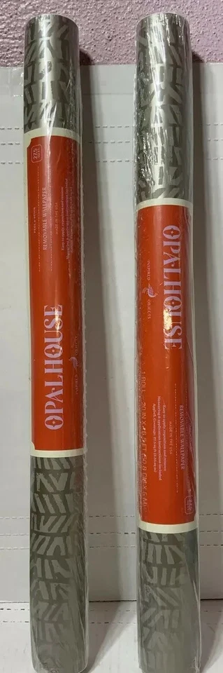 🏡 OPALHOUSE( Lot of 2 )Metallic Gambia Peel & Stick Wallpaper Silver👌🆕️ - Image 3 of 4