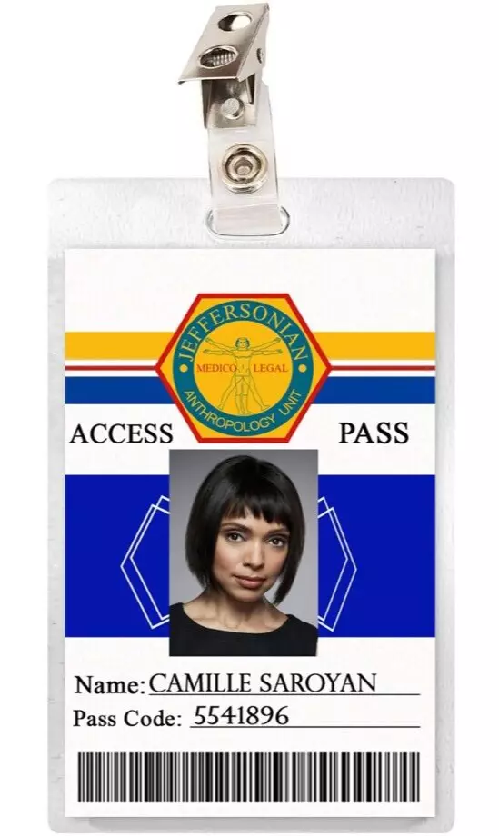 BONES Camille Saroyan Jeffersonian Institute ID Badge Card Laminate Cosplay