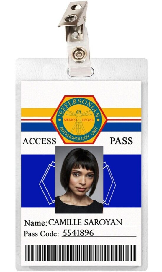 BONES Camille Saroyan Jeffersonian Institute ID Badge Card