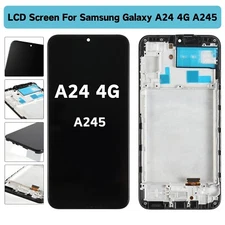 LCD Display Touch Screen Frame Assembly Replacement for Samsung Galaxy A24 4G