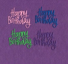 HAPPY BIRTHDAY  18 die cuts scrapbook cards