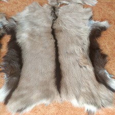 1 Piece Real Fur Skin Pelt Rug Goat Hide Tanned Leather Soft Clothing 30-40cm