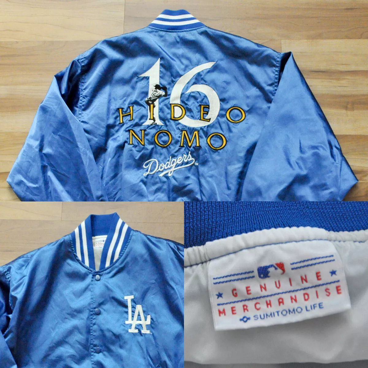 HIDEO NOMO LA DODGERS STARTER STYLE MLB JACKET SATIN JAPAN