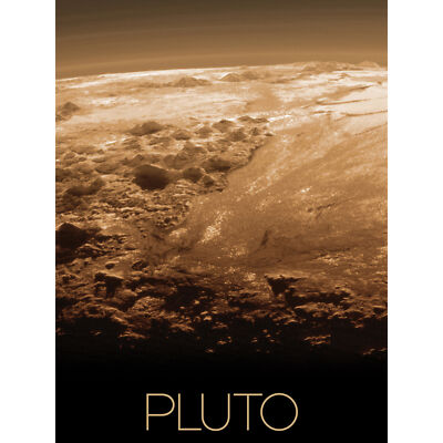 NASA Our Solar System Pluto New Horizons Surface Image Art Canvas Print 18X24