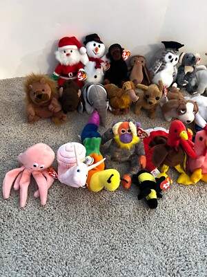 Vintage RARE RETIRED TY Beanie Babies Lot of 38 Set Mystic Jabber