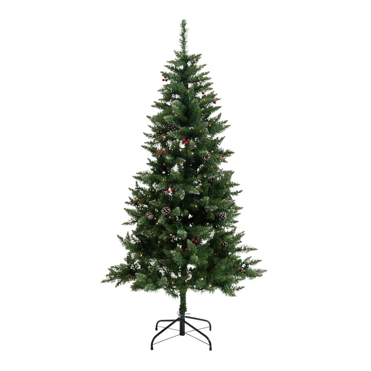 Habitat 6ft Berry & Cone PreLit Christmas Tree Green eBay