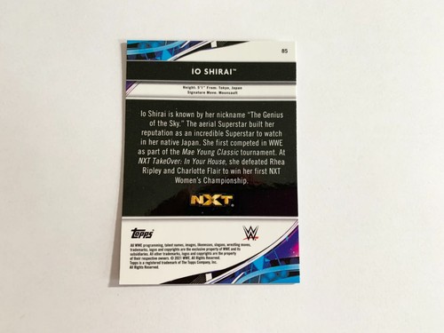 Io Shirai 2021 WWE Topps Finest Wrestling Card # 85 - Picture 2 of 2