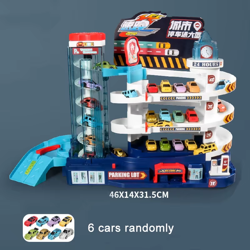 Electric Rail Car Dinosaur Building Parking Lot Adventure Racing Rail Car Toys C