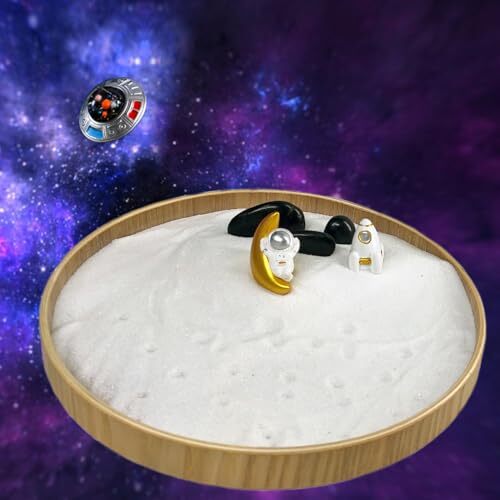 Zen Garden for Desk, Spaceman Theme Mini Zen Garden Desktop Decor, Zen