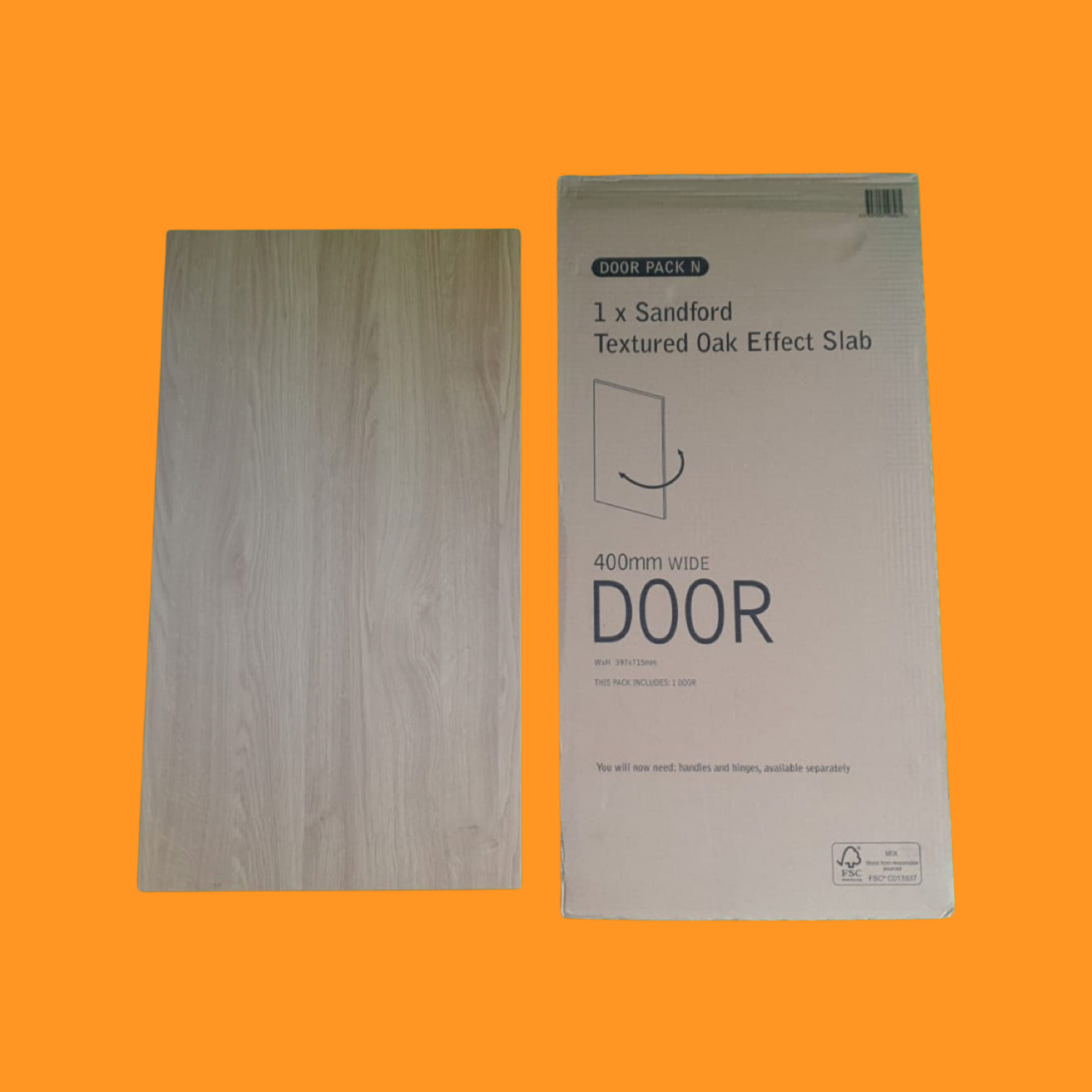 B&Q Kitchen Base Wall Doors ALL SIZES SANDFORD OAK SLAB eBay
