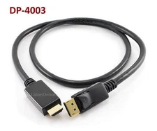 3ft DisplayPort Male to HDMI Male 28AWG Adapter Cable, CablesOnline DP-4003