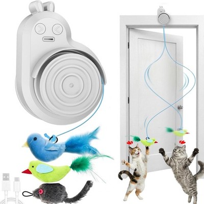 CATPICK Automatic Door Hanging Cat Toy USB Rechargeable Interactive Feather Toy