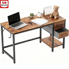 Modern Computer Desk W/ Drawers Sturdy Office Writing Table Study Gaming Desk US
