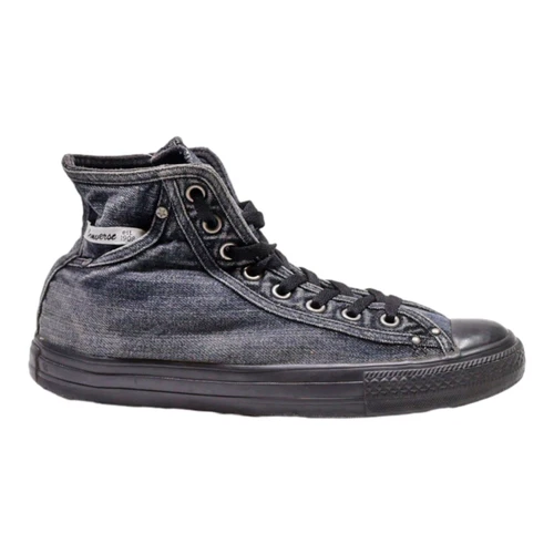 CONVERSE scarpe da ginnastica alte blu tela 100064 donna UK 8