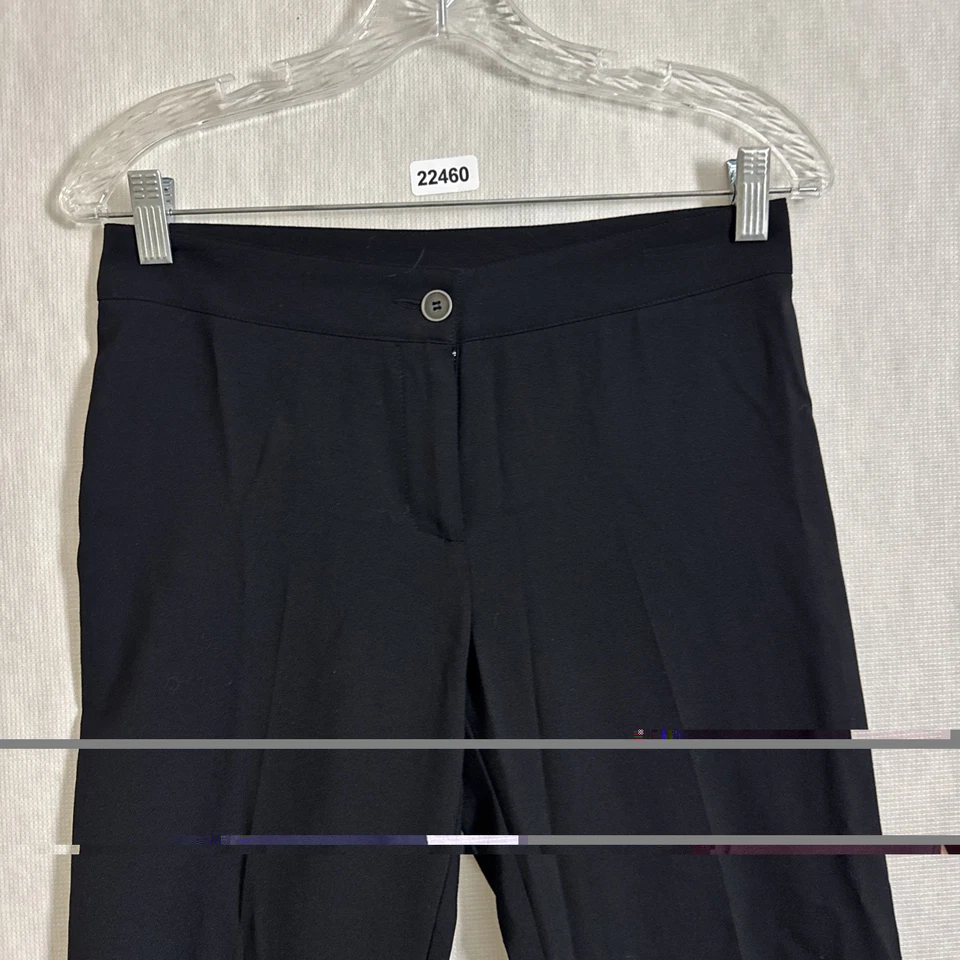 Cop. Pantalones informales minimalistas de pierna recta de poliéster negros Copine para mujer talla 36 Foto 3 de 4