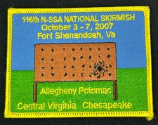 2007 North South Skirmish Association Fort Shenandoah Patch