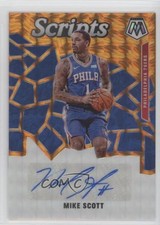 2019-20 Panini Mosaic Scripts Orange Prizm Mike Scott #SC-MSC Auto pm6