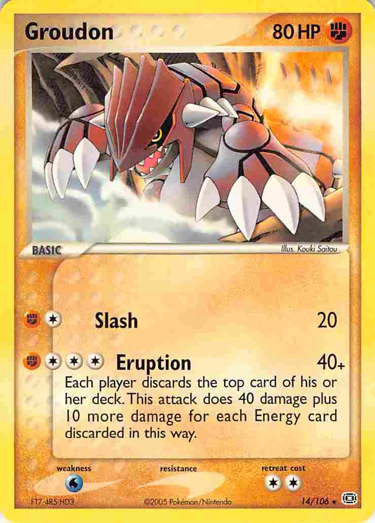 Groudon 14/106 Rare Emerald Pokemon NM