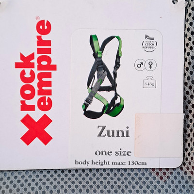 Rock Empire Zuni Kletter-Sicherheitsgurt, One Size, EN 12277, Grau/Grün