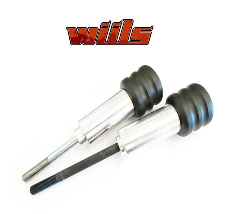 Tampons protection noir Suzuki SV650 support Wiils anti-chute cadre moto 2005