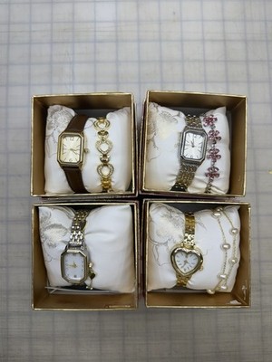 4 Folio Women s 2pc Watch & Bracelet Stone Metal Bracelet, Silver & GOLD More  