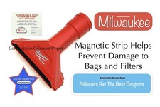 Milwaukee 49-90-2033 AIR-TIP 2 -1/2" Shop Vacuum Magnetic Utility Nozzle Vac