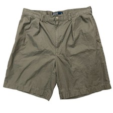 Polo Ralph Lauren Tyler Shorts Mens 36 Chino Pleated 9" Inseam Gray Vintage 90s