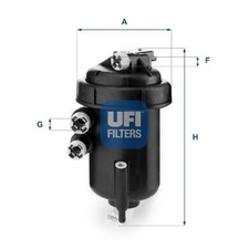 UFI (55.127.00) Kraftstofffilter für CITROEN FIAT PEUGEOT