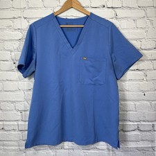 FIGS Technical Collection V-Neck Scrub Top Mens Size XL Blue Medical Uniform