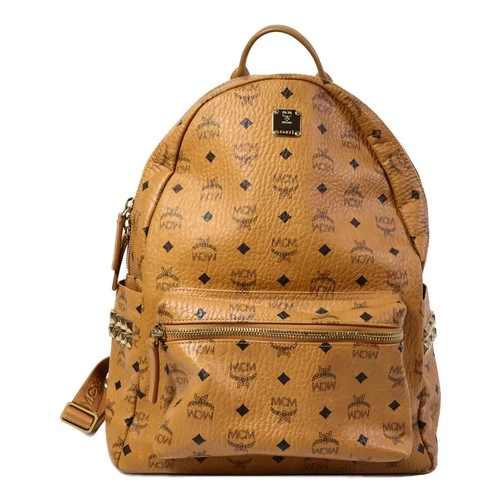 MCM GHW Backpack MMK6SVE38CO001 Coated Canvas Brown
