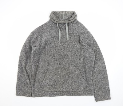 Marks and Spencer North Coast Grau Fleece Hochgeschlossen Pullover Sweatshirt Herren M