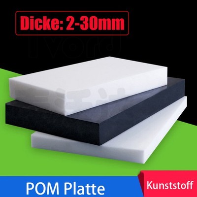 Kunststoff POM Platte Hart Kunststoffplatte Antistatisch Isolierung Block 2-30mm