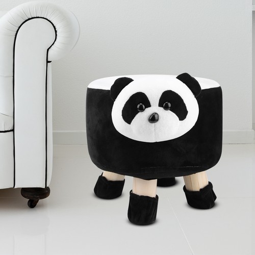 .Household Mini Animal Shape Stool Lovely Stool With Flannel Solid Wood - Picture 6 of 10
