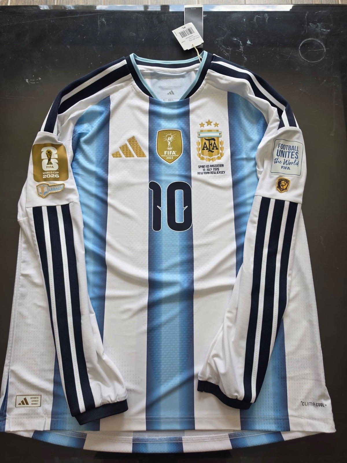 ADIDAS ARGENTINA WC2026 FINAL MESSI LS LONG XL KA8068 AUTHENTIC JERSEY SHIRT