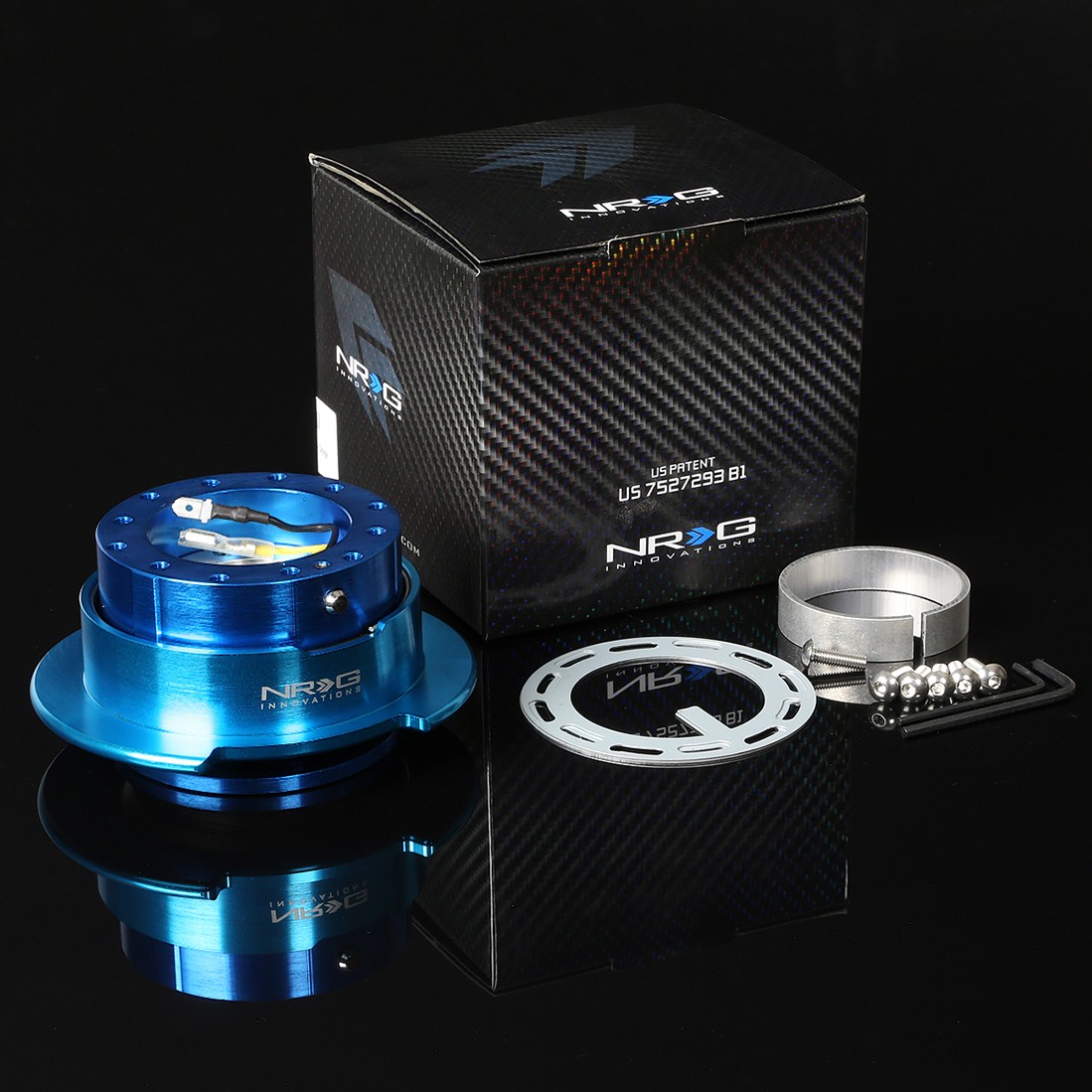 NRG STEERING WHEEL SHORT HUB+GEN 2.5 QUICK RELEASE NEW BLUE FOR 91-05 ACURA NSX
