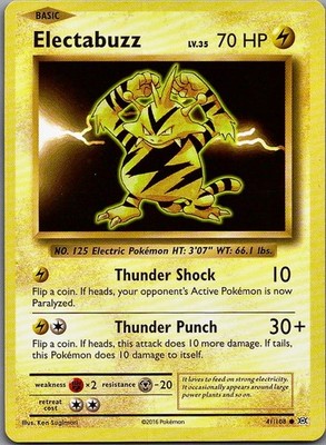 Electabuzz - Evolutions (NM) 41/108 Lightning Basic Sugimori