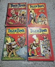 4x TIGER TIM'S Annuals 1927. 1948. 1950. 1952 Poor to Good Condition (See Pics)
