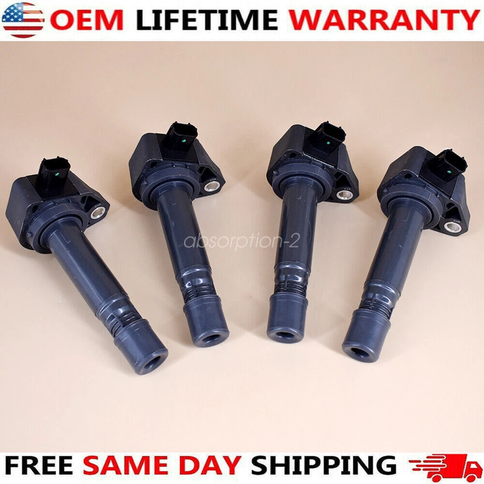 4PCS OEM 30520-RNA-A01 UF582 IGNITION COIL For 2006-2011 CIVIC 1.8L Genuine US Foto 3 de 4