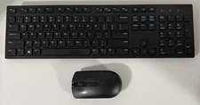 Dell Wireless Keyboard WK636P & Mouse WM116p Combo - Black - Tested and Works