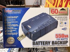CyberPower CP550SL AE550 550VA 330W Battery Backup UPS, 8 Outlets