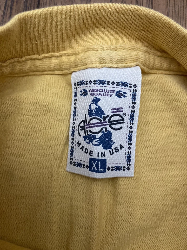 Camiseta amarilla vintage de los años 90 Alore Mizzou U of Missouri puntada única talla XL Foto 3 de 4