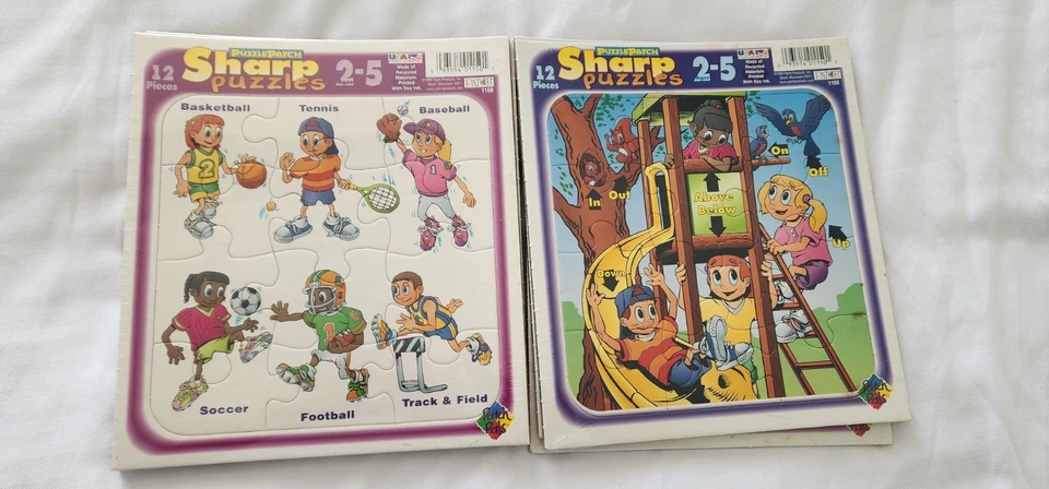 Puzzle Patch Sharp Children's Puzzles Lot of 12 Mixed Themes New Sealed - Image 4 of 4