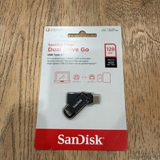 BRAND NEW SEALED!! Sandisk Ultra Dual 128GB Drive Go USB Type-C Flash Drive