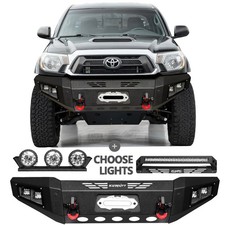 Steel Front Bumper For 2005-2015 Toyota Tacoma With Long Or Round Headlights