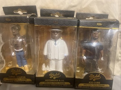 Gold Notorious B.I.G Premium Vinyl Figure Series #1 Hip Hop Ice Cube And Tupac