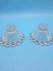 Vintage Berwick Anchor Hocking Bubble Clear Glass Candle Holders  Set of 2