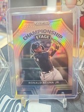 2022 PANINI PRIZM #CS-1 RONALD ACUNA JR CHAMPIONSHIP STAGE SILVER REFRACTOR